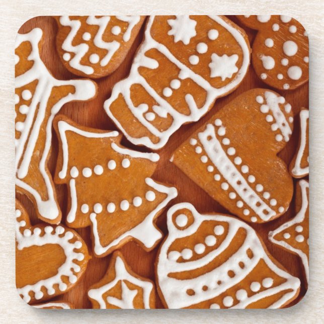 Dessous-de-verre Biscuits en pain d'épices de Noël (Devant)
