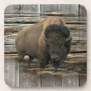 Dessous-de-verre Bison de bois