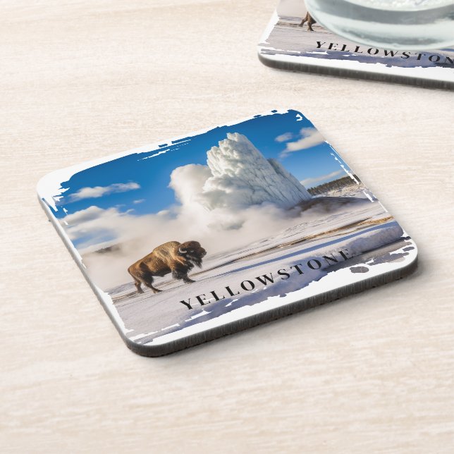 Dessous-de-verre Bison de Yellowstone Beverage Coaster (Côté gauche)