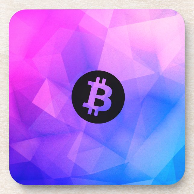 Dessous-de-verre Bitcoin Cristal (Devant)