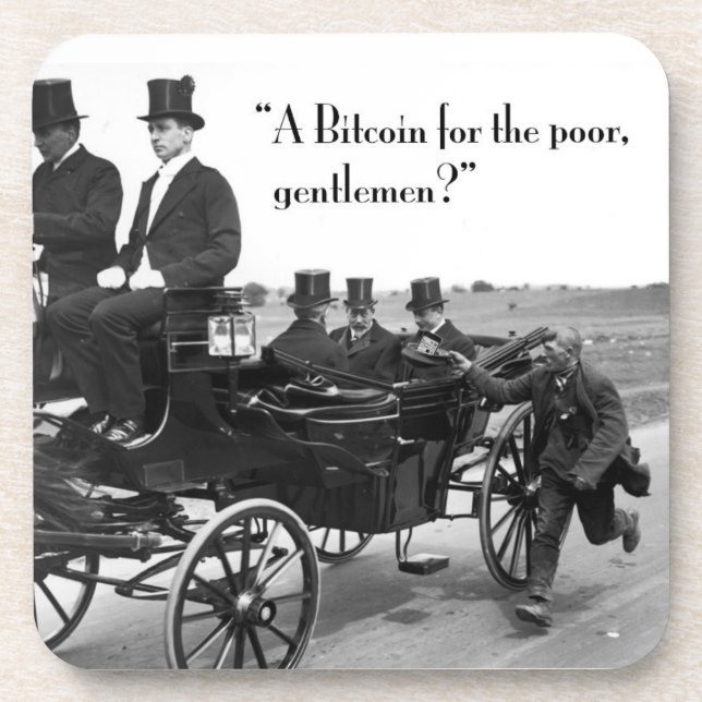 Dessous-de-verre Bitcoin mendiant (Devant)