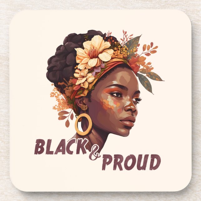 Dessous-de-verre Black and proud (Devant)