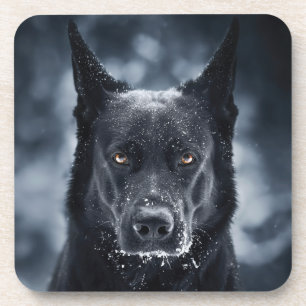 Dessous-de-verre Black German Shepherd