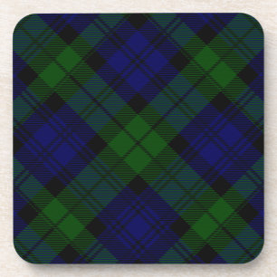 Dessous-de-verre Black Watch Tartan bleu vert Plaid