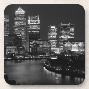 Dessous-de-verre Black White London City Night UK Travel