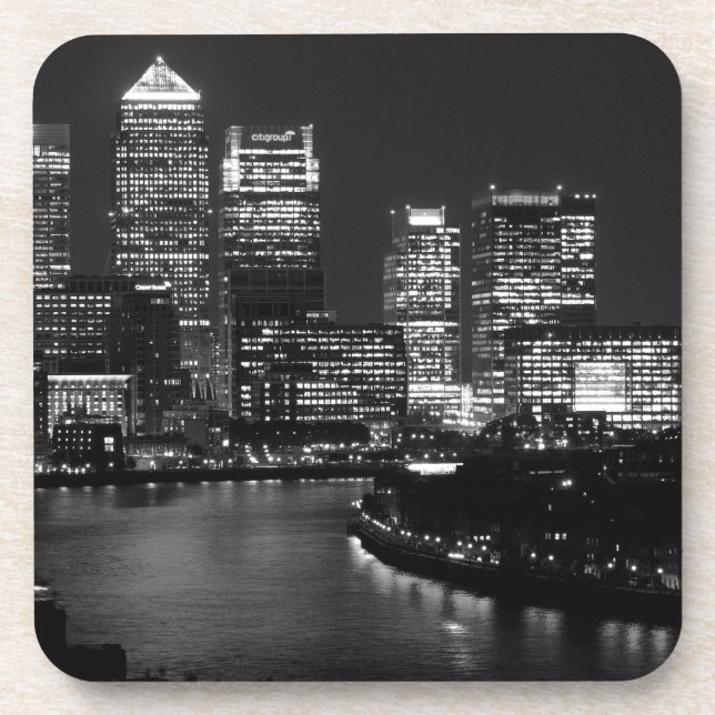 Dessous-de-verre Black White London City Night UK Travel (Devant)