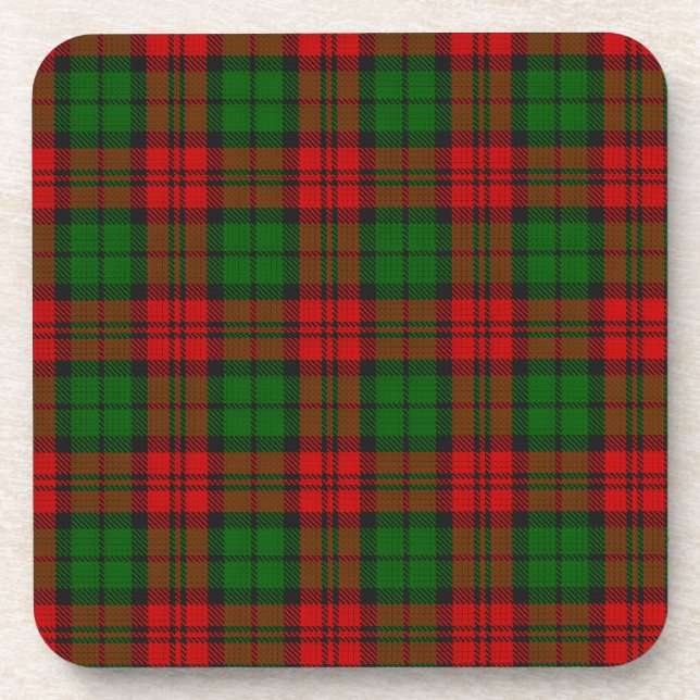 Dessous-de-verre Blackwatch Campbell Tartan Red Green Plaid (Devant)