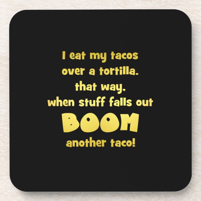 Dessous-de-verre Blague de tortilla Boom drôle (Devant)