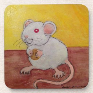 Dessous de verre blancs de souris ou de rat