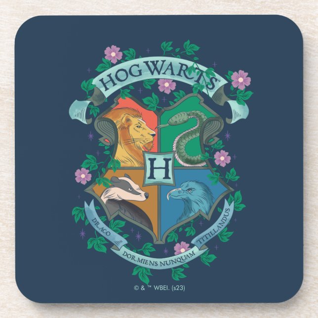 Dessous-de-verre Blason floral HOGWARTS™ (Devant)