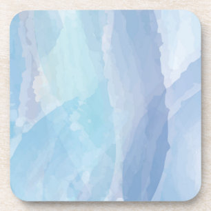 Dessous-de-verre Bleu, abstrait, cool couleur de l'eau brosse art