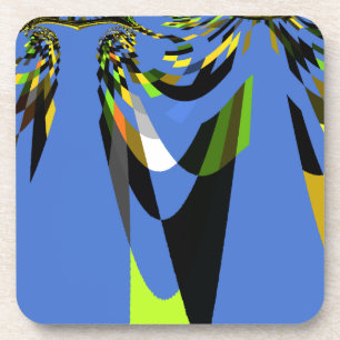 Dessous-de-verre Bleu Africain Tribal Motif Motif Art Imprimer