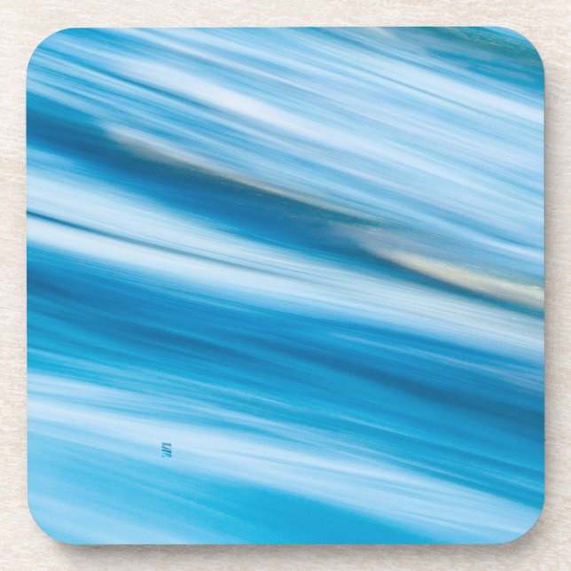 Dessous-de-verre Bleu de mer Abstrait (Devant)