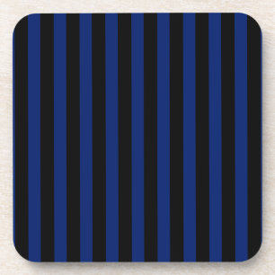 Dessous-de-verre Bleu et noir bonbons rayés