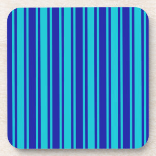 Dessous-de-verre Bleu et turquoise bandes bonbons