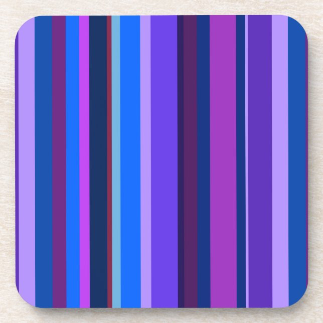 Dessous-de-verre Bleu et violet bandes verticales (Devant)
