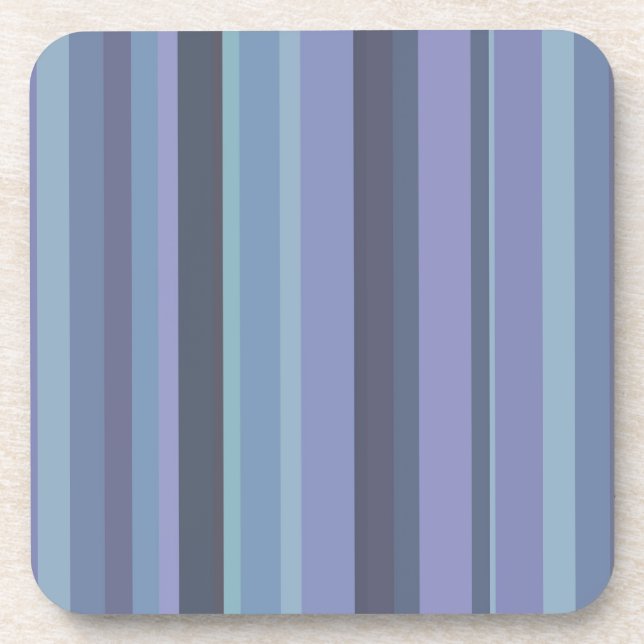 Dessous-de-verre Bleu-gris, bandes horizontales (Devant)