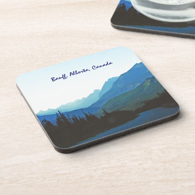 Dessous-de-verre Bleu Jasper de Banff (Côté gauche)