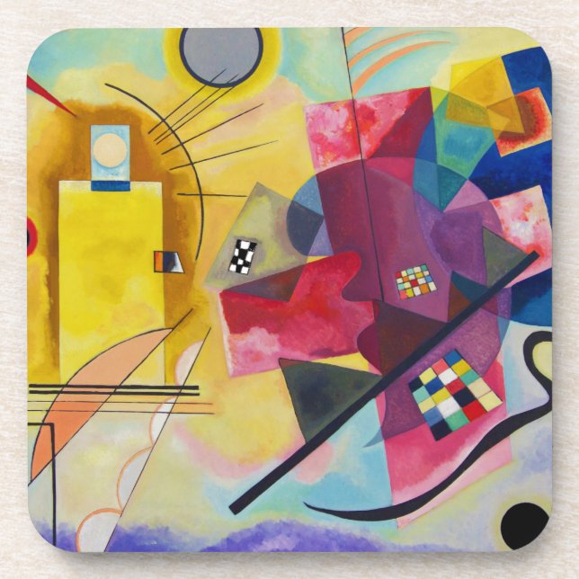 Dessous-de-verre Bleu jaune Kandinsky (Devant)