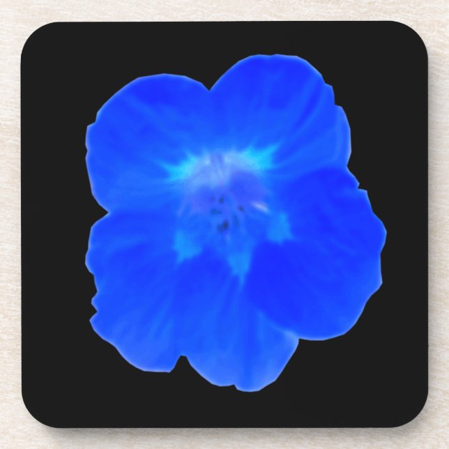 Dessous de verre bleu Nasturtium Cork (Devant)
