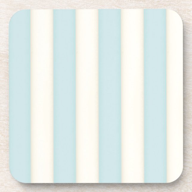 Dessous-de-verre Bleu pâle et rayures d'ivoire (Devant)