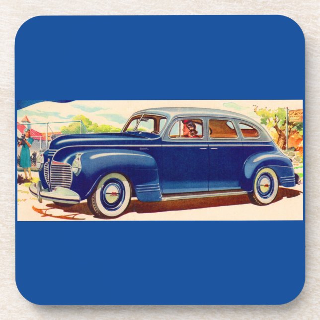 Dessous-de-verre bleu Plymouth 1941 (Devant)