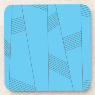Dessous-de-verre Bleu, simple, élégant, abstrait motif