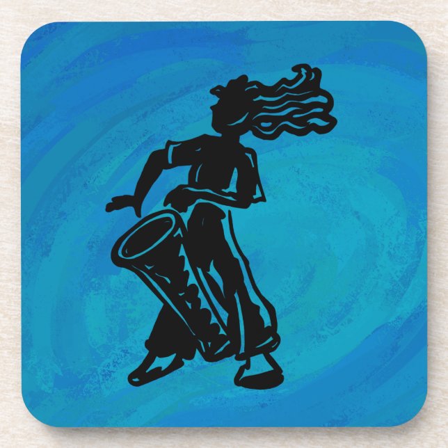 Dessous-de-verre Bleu tambour Boogie Nights New York (Devant)