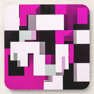 Dessous-de-verre Blocs abstraits violets
