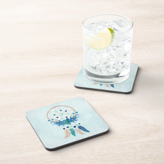 Dessous-de-verre Blue Dreamcatcher Stylish Boho Design (Côté Droit)