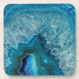 Dessous-de-verre Blue Geode Rock Mineral Agate Crystal Image