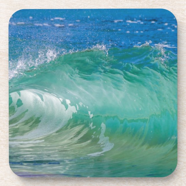 Dessous-de-verre Blue Ocean Summer Beach Waves (Devant)