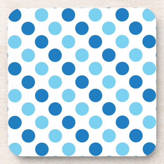 Dessous-de-verre Blue polka dots pattern (Devant)