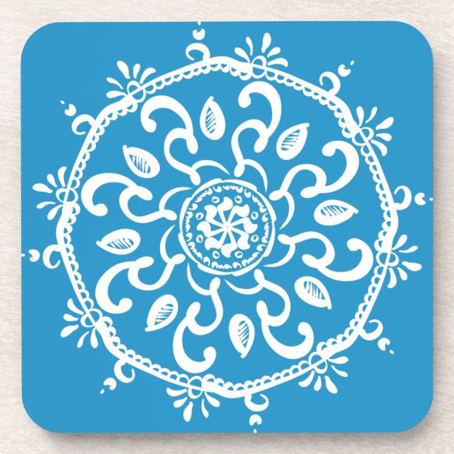 Dessous-de-verre Bluebird Mandala (Devant)