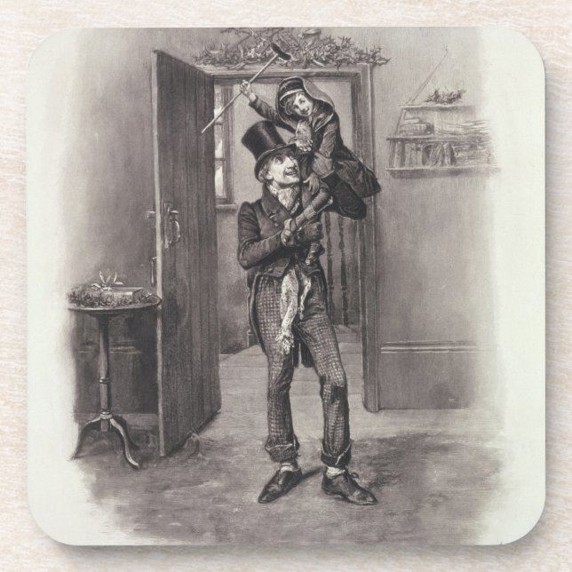 Dessous-de-verre Bob Cratchit et Tim minuscule, de 'Charles Dickens (Devant)