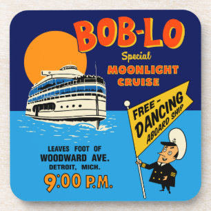 Dessous-de-verre Bob-Lo Special Moonlight Cruise Retro Design
