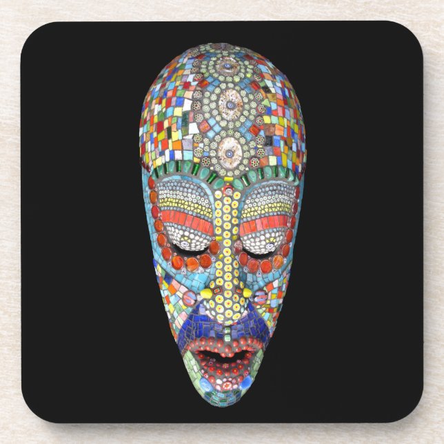 Dessous-de-verre Bob, pourquoi le long visage ? Masque mosaïque (Devant)