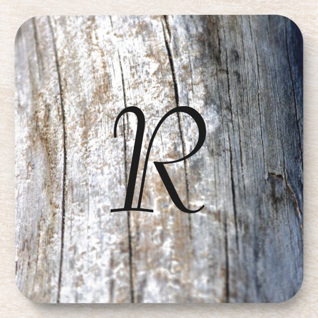 Dessous-de-verre Bois de flottage de monogramme (Devant)