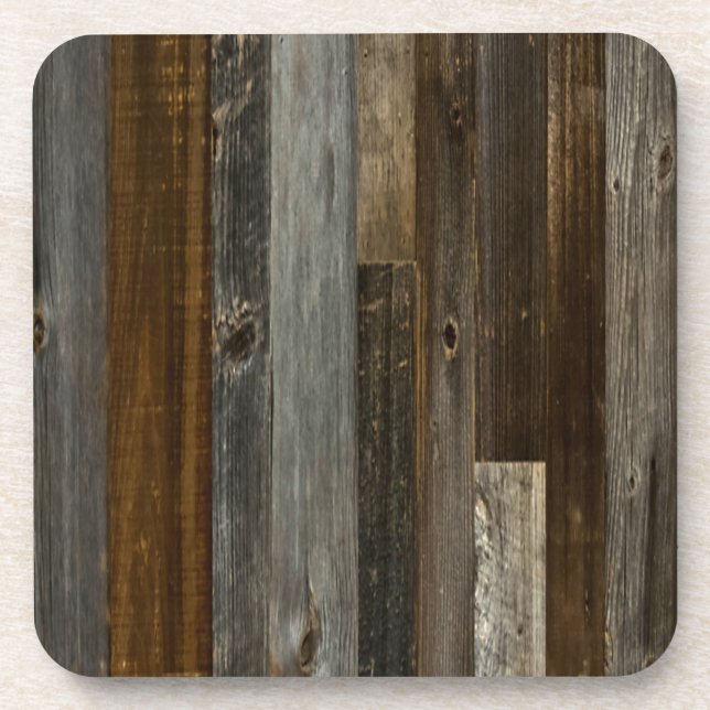 Dessous-de-verre Bois de grange Brown et gris (Devant)