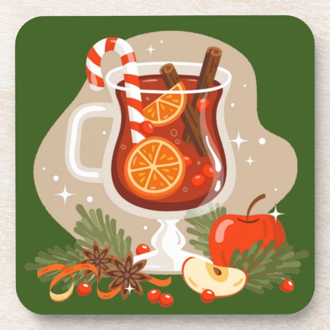 Dessous-de-verre boisson de Noël  (Devant)