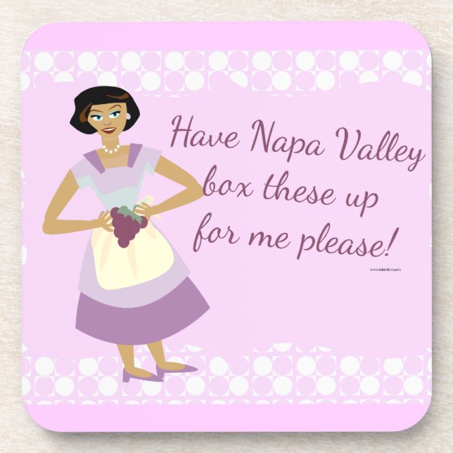 Dessous-de-verre Boîte Ces Raisins Drôle Kitsch Caisson Art (Devant)