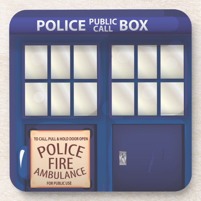 Dessous-de-verre Boîte de police britannique (Devant)