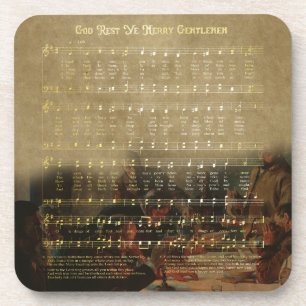 Dessous-de-verre Boîte de souvenirs en bois de musique de Noël vint