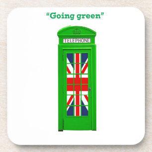 Dessous-de-verre Boîte téléphonique londonienne "Go green"