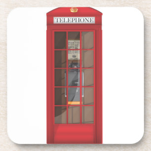 Dessous-de-verre Boîte Téléphonique Rouge