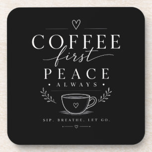 Dessous-de-verre Bon Café Bonne Humeur Grande Journée Minimaliste