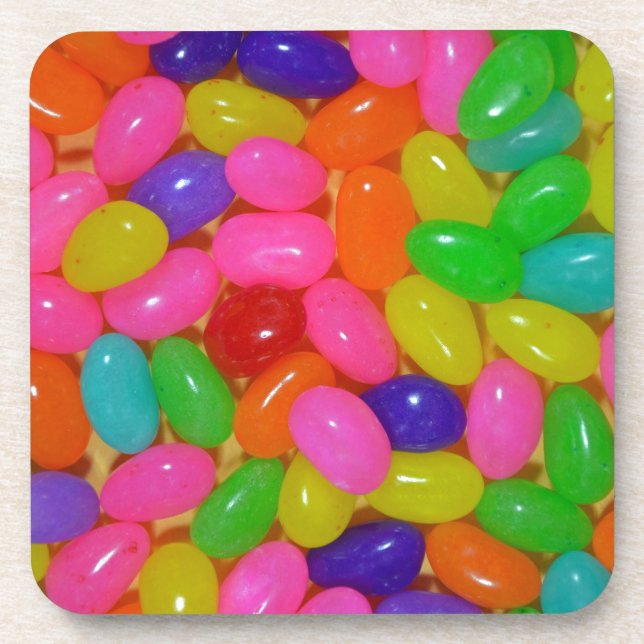 Dessous-de-verre Bonbons de jellybean colorés (Devant)