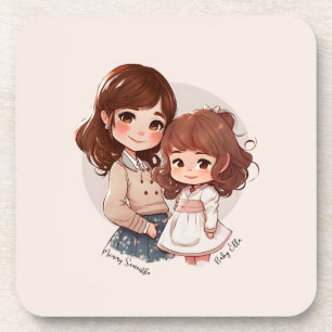 Dessous-de-verre Bond adorable maman et fille (4)