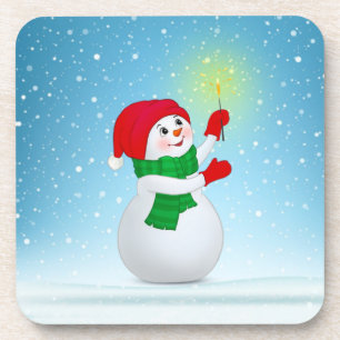 Dessous-de-verre Bonhomme de neige de Noël