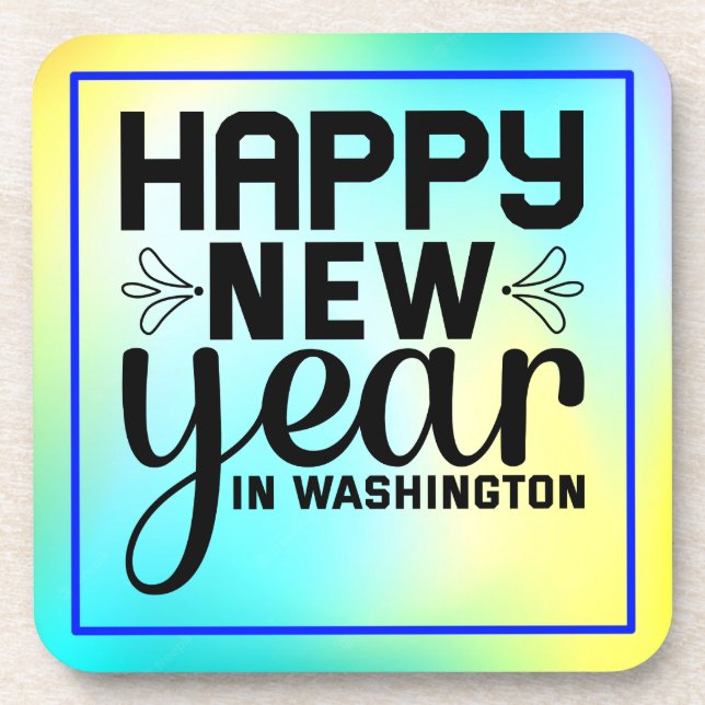 Dessous-de-verre Bonne année à Washington-54688 (Devant)
